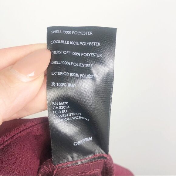 ANTHROPOLOGIE | Sasha Button Fly Tapered Leg Pants Burgundy Wine Women’s Size 2 - Picture 11 of 11